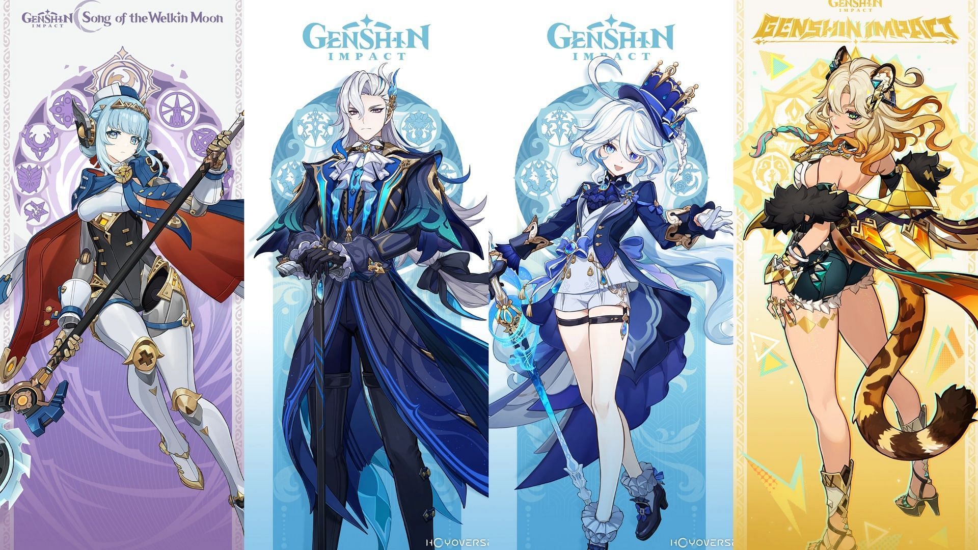 Ineffa, Neuvillette, Furina, and Xilonen (Image via HoYoverse)